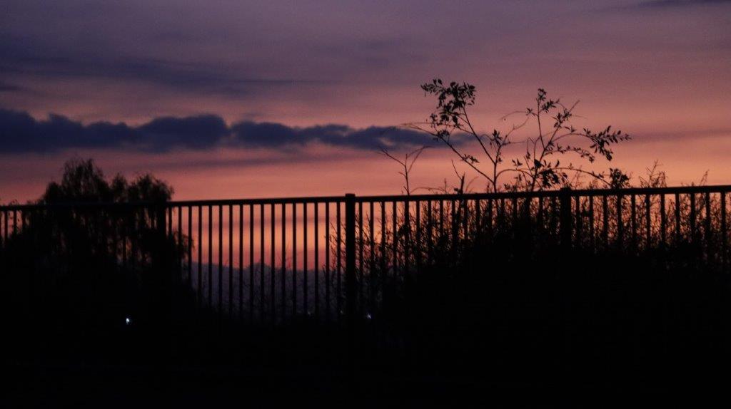 A fence with trees and a sunset

AI-generated content may be incorrect.