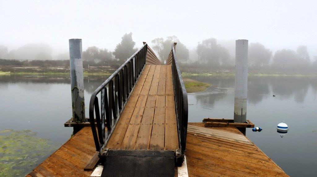 A wooden bridge over water

Description automatically generated