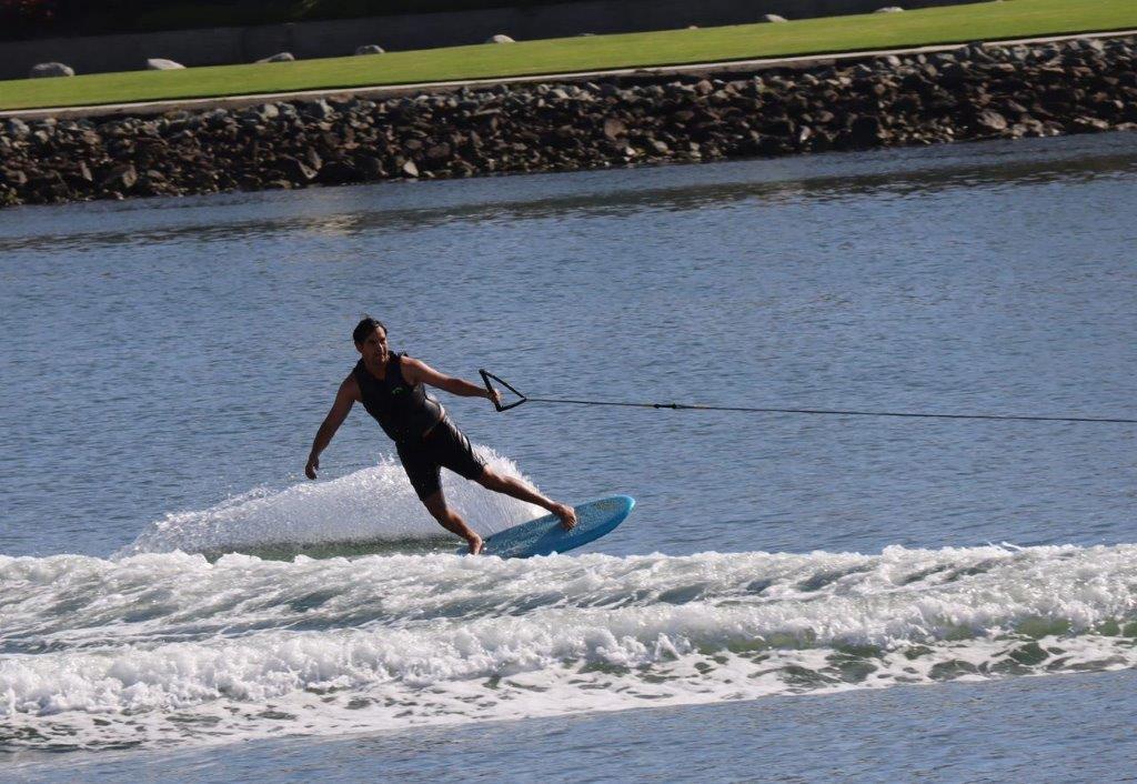 A person on a wakeboard

Description automatically generated