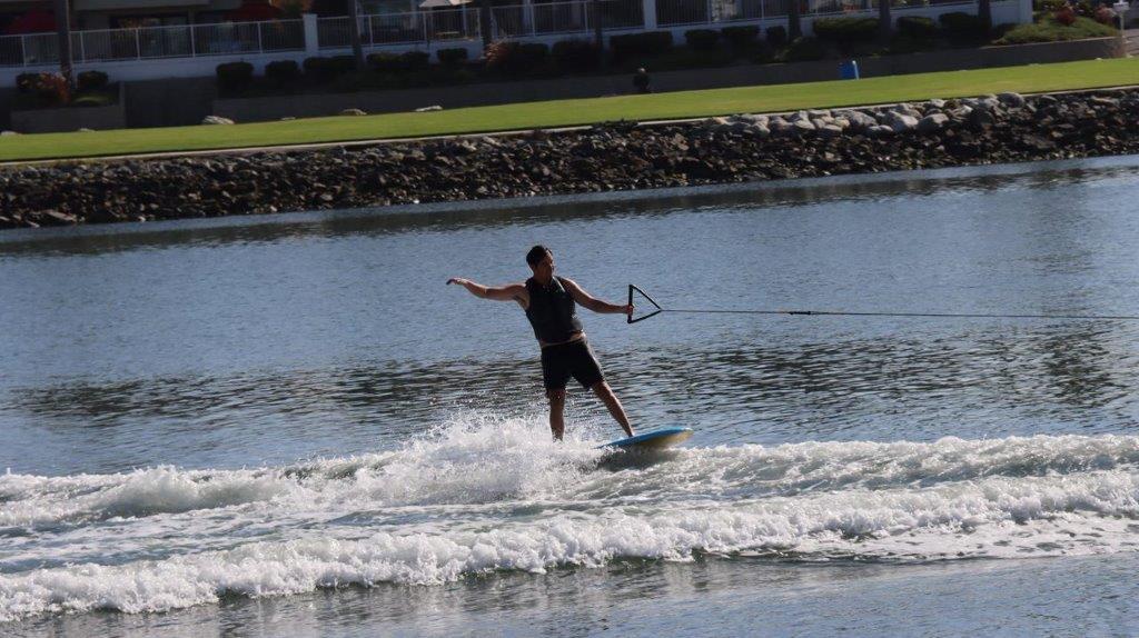 A person on a wakeboard

Description automatically generated